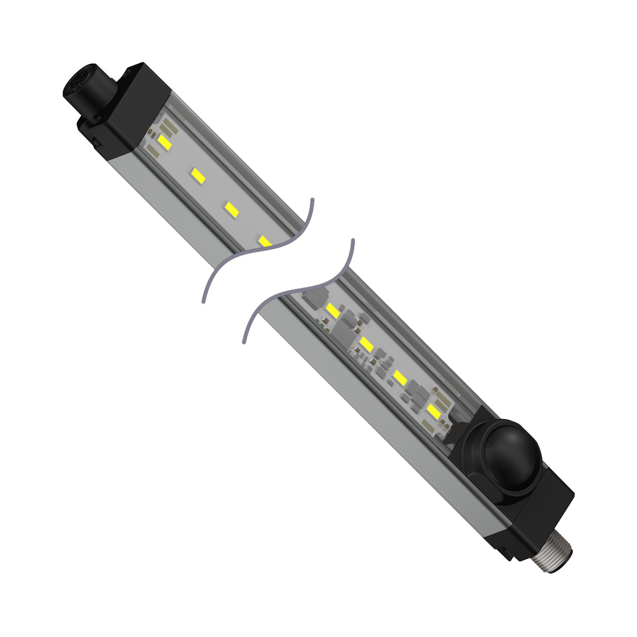 Banner Engineering LED Machine Light; Rectangular; 598 x 28 x 21mm; White Light; 12-30VDC; IP50; M12 Quick Disconnect